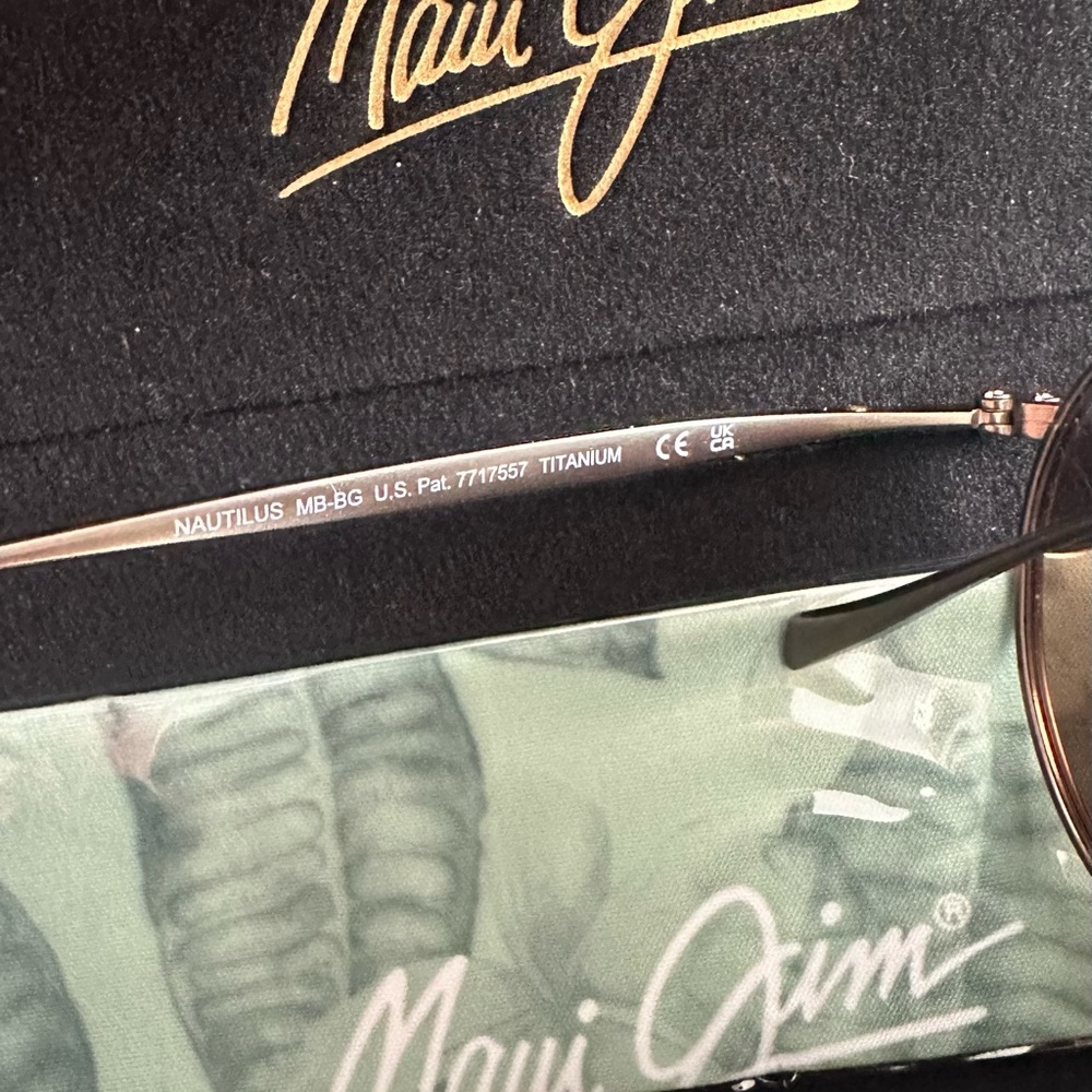 NWT Unisex Maui Jim Nautilus Bronze Titanium Sunglasses - Picture 9 of 12
